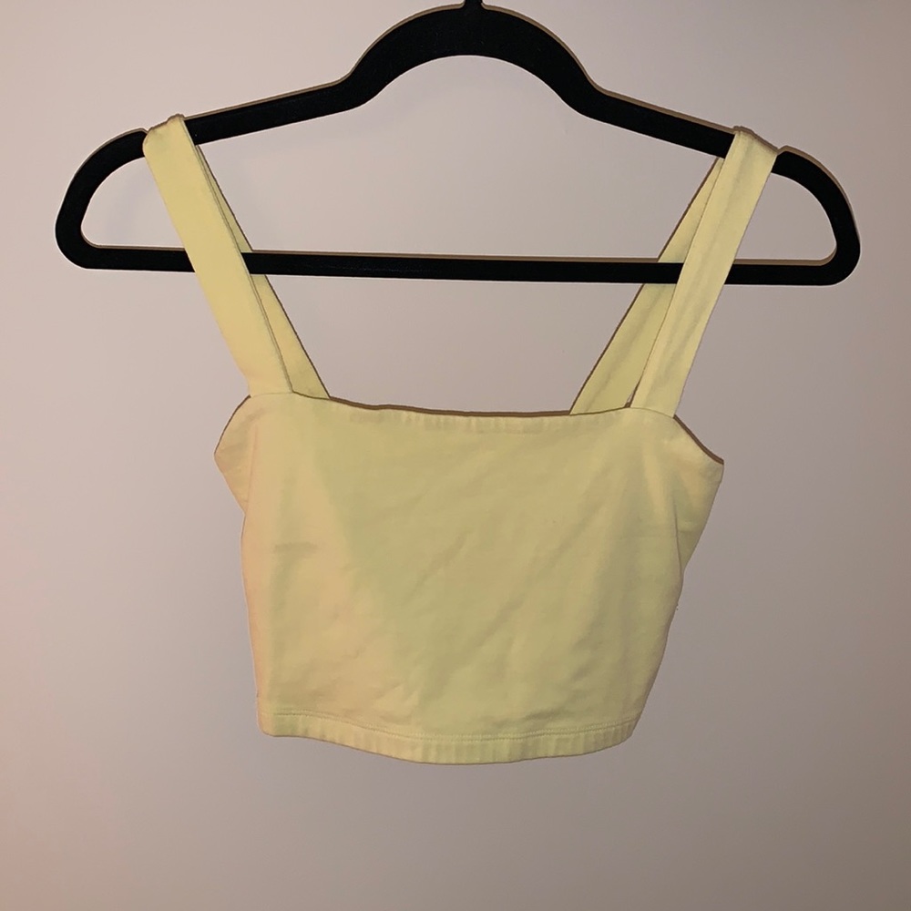 Yellow crop top- small Forever21